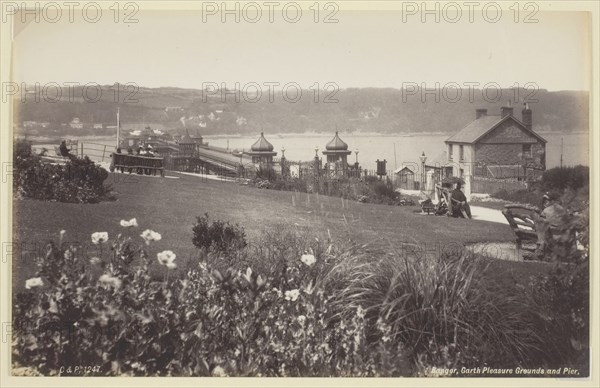 Bangor, Garth Pleasure Grounds and Pier, 1860/94, Francis Bedford, English, 1816–1894, England, Albumen print, 12.6 × 19.9 cm (image/paper)