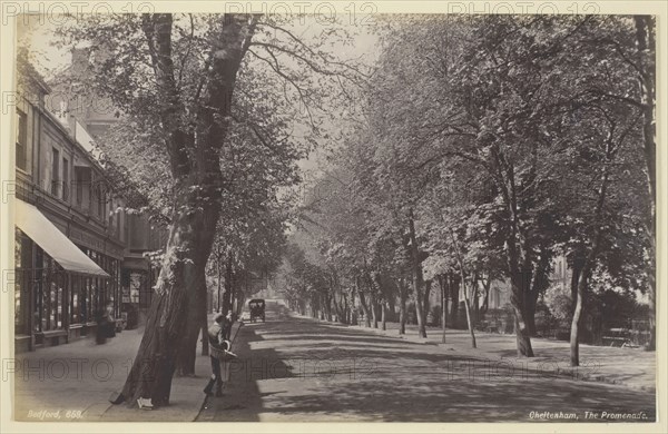 Cheltenham, the Promenade, 1860/94, Francis Bedford, English, 1816–1894, England, Albumen print, 12.6 × 19.8 cm (image/paper)