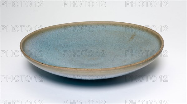 Dish, Jin dynasty (1115–1234), 13th century, China, Jun ware, stoneware with light blue glaze, H. 4.3 cm (1 11/16 in.), diam. 18.6 cm (7 5/16 in.)