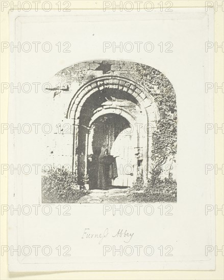 Furness Abbey, c.1853/58, William Henry Fox Talbot, English, 1800–1877, England, Photoglyphic engraving, 7.3 × 6.9 cm (image), 13.5 × 10.7 cm (paper)