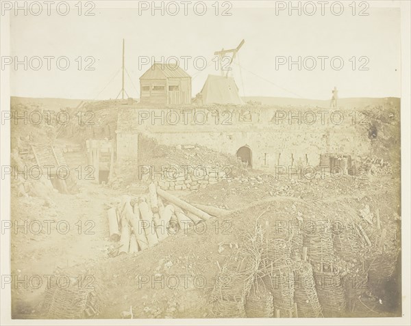 The Malakoff Tower, 1855, James Robertson, Scottish, c. 1813–d. after 1881, Scotland, Albumen print, 23.5 x 29.5 cm (image/paper), 30.7 x 40.6 cm (mount/page)