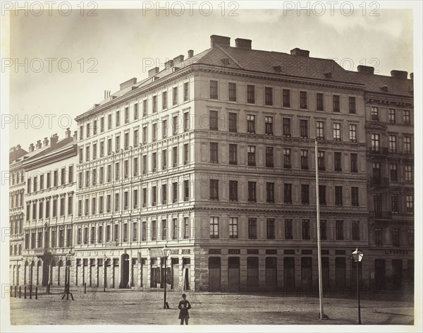 Kärnthner-Ring No. 2, Zinshaus des J. Ritter von Königswarter, 1860s, Austrian, 19th century, Austria, Albumen print, 25.8 × 33 cm (image/paper), 42.8 × 61.2 cm (album page)