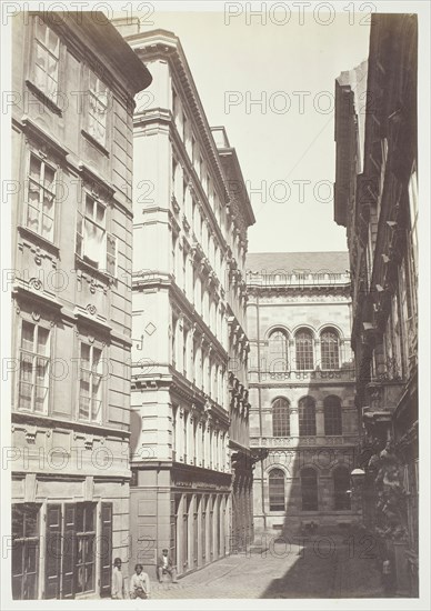 Wallnerstraße No. 17, Zinshaus des Herrn A. J. H. Rogge, 1860s, Austrian, 19th century, Austria, Albumen print, 33.9 × 23.6 cm (image/paper), 61.2 × 42.7 cm (album page)