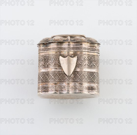 Sponge Box, 1848, Possibly Adrianus G. Kooiman, Dutch, active c. 1837-c. 1860, Possibly Schoonhoven, Netherlands, Netherlands, Silver, 3.8 x 3.8 cm (1 1/2 x 1 1/2 in.)