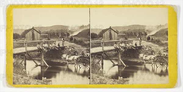 Bridge Over the Ramapo at Greenwood, 1860/69, Anthony & Company, American, active 1848–1901, United States, Albumen print, stereo, No. 6264 from the series "The Beauties of the Ramapo, Erie Railway