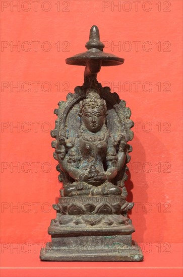 Chunda, Goddess of Wisdom, 9th/10th century, Indonesia, Central Java, Central Java, Bronze, 10.6 × 4.5 × 4.2 cm (4 3/16 × 1 3/4 × 1 5/8 in.)