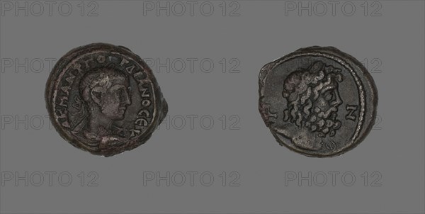 Coin Portraying Emperor Gordian III, AD 243/244, Roman, minted in Alexandria, Egypt, Egypt, Billon, Diam. 2.4 cm, 13.54 g