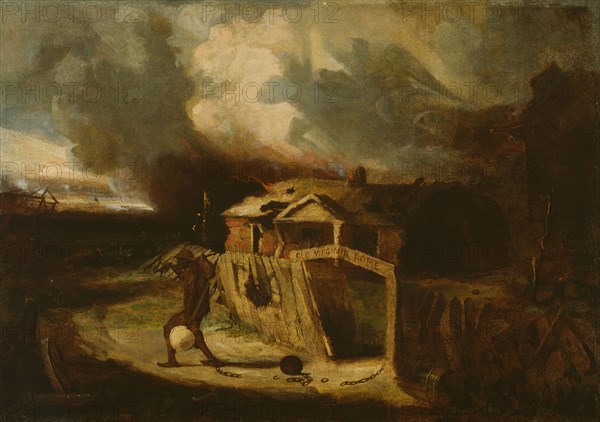 Old Virginia Home, 1864, David Gilmour Blythe, American, 1815–1865, United States, Oil on canvas, 52.7 × 73 cm (20 3/4 × 28 3/4 in.)