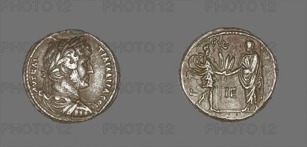 Tetradrachm (Coin) Portraying Emperor Hadrian, AD 131, Roman, minted in Alexandria, Egypt, Alexandria, Billon, Diam. 2.5.cm, 13.21 g