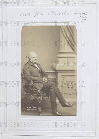 Lord John Russell, 1861, John Jabez Edwin Mayall, American, 1813-1901, United States, Albumen print, 8.6 × 5.6 cm (image/paper), 10.5 × 6.3 cm (mount)