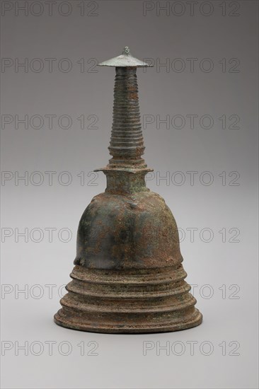 Stupa Reliquary, Polonnaruva period, 12th century, Sri Lanka, Sri Lanka, Bronze, 11.5 x 6.4 x 6.4 cm (4 1/2 x 2 1/2 x 2 1/2 in.)