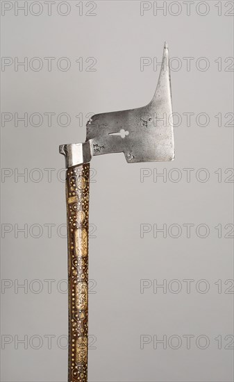 Miner’s Processional Axe, 1675, German, Saxony, Saxony, Steel, wood, and staghorn, L. 92.7 cm (36 1/2 in.)
