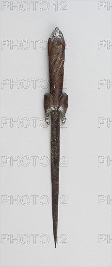 Ballock Dagger, 1450/1500, German, Germany, Steel, silver, and wood, L. 36.8 cm (14 1/2 in.)