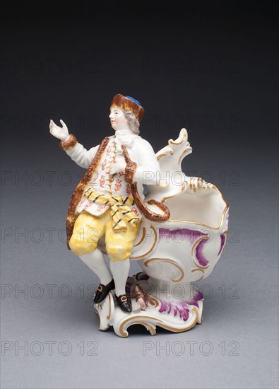 Salt Cellar, 1762–1770, Johann Fredrich Lück, German, d. 1797, Frankenthal, Hard-paste porcelain, polychrome enamels, and gilding, H. 14.1 cm (5 9/16 in.)