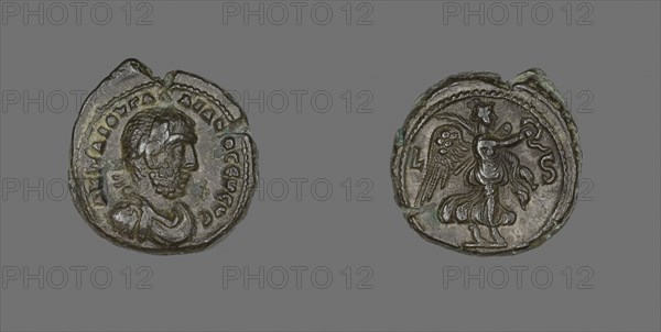 Coin Portraying Emperor Gallienus, AD 253/260, Roman, minted in Alexandria, Egypt, Roman Empire, Billon, Diam. 2.5 cm, 12.59 g