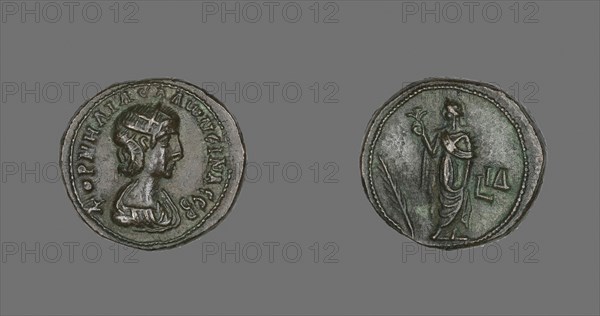 Coin Portraying Empress Salonina (wife of Gallienus), AD 254/268, Roman, minted in Alexandria, Egypt, Roman Empire, Billon, Diam. 2.3 cm, 9.90 g