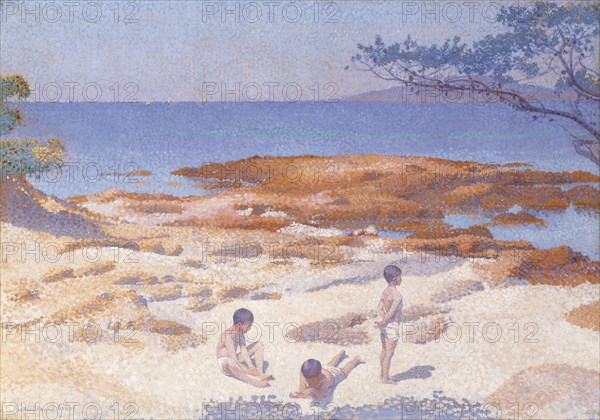 Beach at Cabasson (Baigne-Cul), 1891/92, Henri Edmond Cross, French, 1856–1910, France, Oil on canvas, 25 3/4 × 36 3/8 in. (65.3 × 92.3 cm)