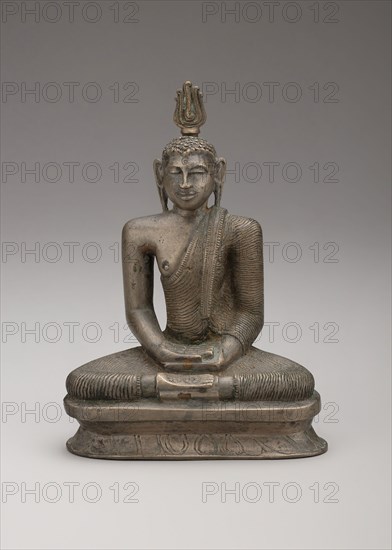 Buddha Seated in Meditation (Dhyanamudra), Kandyan period, 18th century, Sri Lanka, Sri Lanka, Bronze, 17.1 x 12.4 x 6.1 cm (6 3/4 x 4 7/8 x 2 3/8 in.)