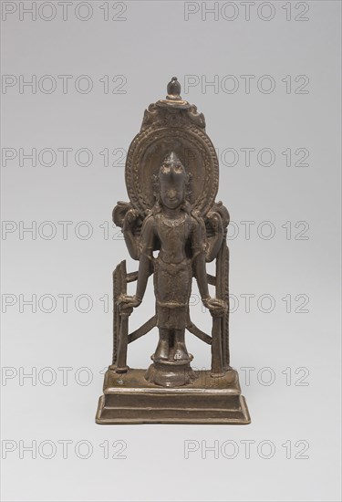God Vishnu, c. 9th century, Bangladesh or Eastern India, Bangladesh, Bronze, 17.7 × 8.1 × 4 cm (7 × 1 3/16 × 1 5/8 in.)
