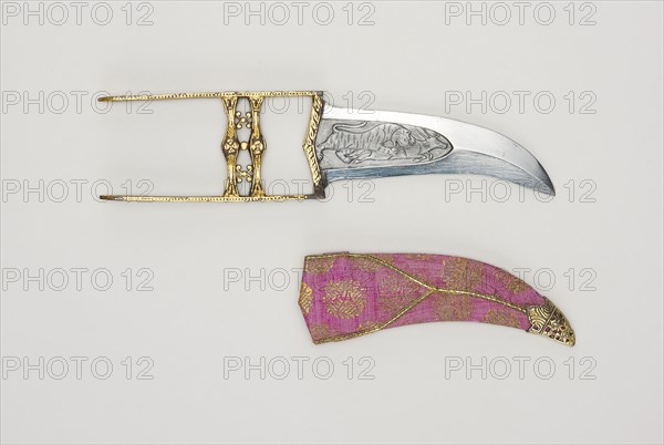 Dagger (Katar), 18th century, India, Rajasthan, India, Steel and gold, 28.4 x 8.2 x 1.5 cm (11 1/8 x 3 1/4 x 5/8 in.)
