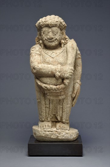 Guardian Figure (Dvarapala), c. 15th century, Indonesia, Eastern Java, Eastern Java, Andesite, 82.6 × 35.6 × 36.0 cm (32 1/2 × 14 × 14 1/4 in.)