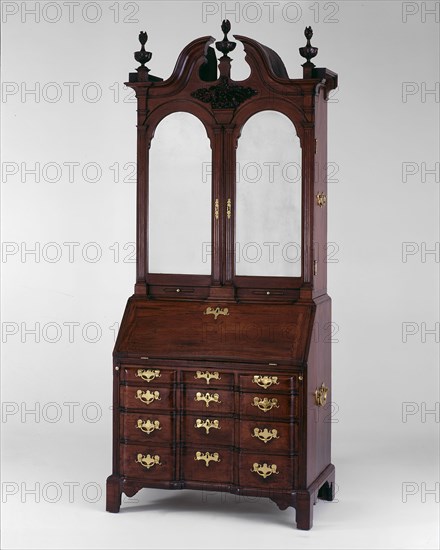 Desk and Bookcase, 1750/70, American, 18th century, Boston, Boston, Mahogany, red oak, and white pine, 238.7 × 104.8 × 61 cm (94 × 41 1/2 × 24 in.)
