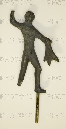 Statuette of Herakles, 4th/3rd century BC, Etruscan, Etruria, Bronze, 7.5 × 5 × 1.25 cm (2 7/8 × 2 × 1/2 in.)