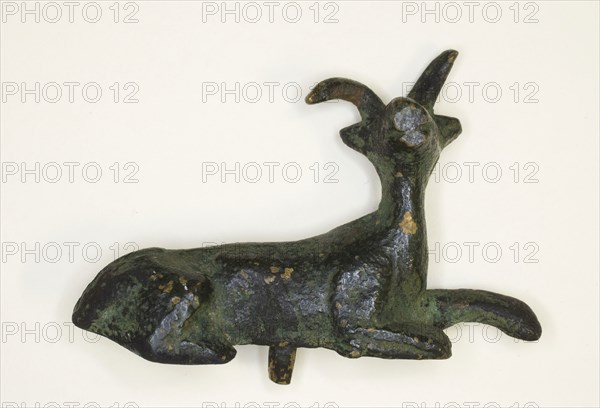 Statuette of a Goat, 5th century BC, Etruscan, Etruria, Bronze, 3.5 × 5 × 1 cm (1 3/8 × 2 × 3/8 in.)
