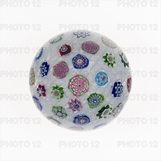 Paperweight, c. 1845–60, Saint-Louis, France, founded 1767, France, Glass, Diam. 8.3 cm (3 1/4 in.)