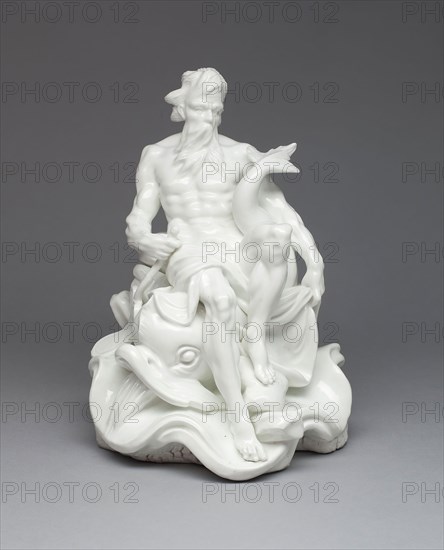 Figure of a River God (Fleuve), 1747/50, Vincennes Porcelain Manufactory, French, founded 1740 (known as Sevres from 1756), Model by: Louis Antoine Fournier (possibly), French, active c. 1746-52, Vincennes, Soft-paste porcelain, H. 31 cm (12 3/16 in.)
