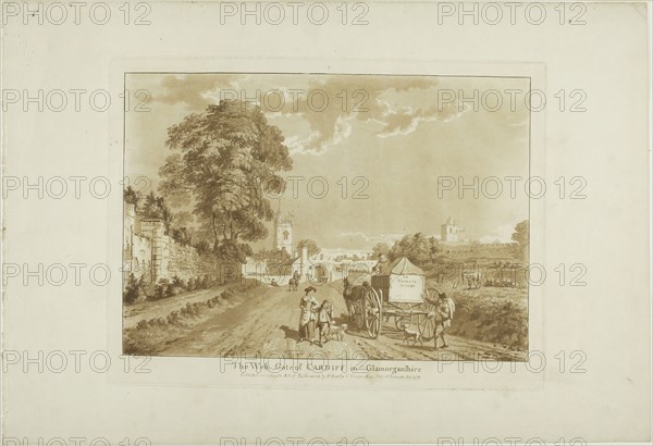 The West Gate of Cardiff in Glamorshire, 1776, Paul Sandby, English, 1731-1809, England, Aquatint on cream laid paper, 237 × 314 mm (plate), 320 × 463 mm (sheet)