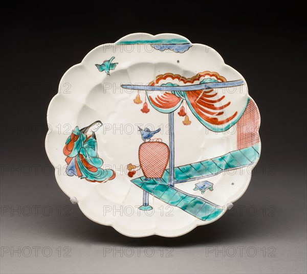 Plate, c. 1755, Chelsea Porcelain Manufactory, London, England, c. 1745-1784, Chelsea, Soft-paste porcelain, polychrome enamels, Diam. 23.9 cm (9 3/8 in.)