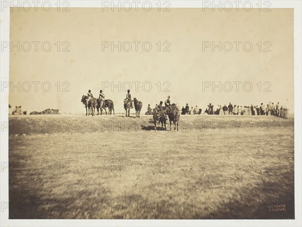 Untitled, 1857, Gustave Le Gray, French, 1820–1884, France, Albumen print, from the album "Souvenirs du Camp de Châlons