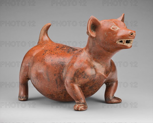 Figure of a Dog, A.D. 1/200, Colima, Colima, Mexico, Colima, Ceramic and pigment, 30.5 × 45.7 cm (12 × 18 in.)