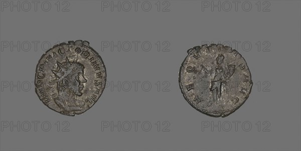 Coin Portraying Emperor Victorinus, AD 268/270, Roman, minted in Trier, Trier, Bronze, Diam. 2.1 cm, 3.14 g