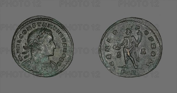 Coin Portraying Emperor Constantine I, AD 307/337, Roman, minted in Trier, Trier, Bronze, Diam. 2.8 cm, 8.18 g