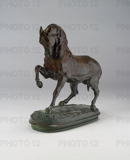 Cheval Turk, 1850/1900, Antoine Louis Barye, French, 1795-1875, France, Bronze, 27.9 × 45.1 cm (11 × 17 3/4 in.)