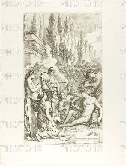 The Genius of Salvator Rosa, 1662, Salvator Rosa, Italian, 1615-1673, Italy, Etching and drypoint on ivory laid paper, 460 x 275 mm (plate), 580 x 436 mm (sheet)