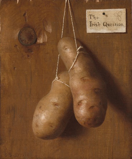 The Irish Question, 1880s, De Scott Evans, American, 1847–1898, United States, Oil on canvas, 30.5 × 25.4 cm (12 × 10 in.)