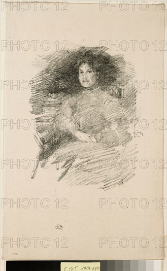 Firelight, 1896, James McNeill Whistler, American, 1834-1903, United States, Transfer lithograph in black on cream laid paper, 191 x 149 mm (image), 282 x 226 mm (sheet)