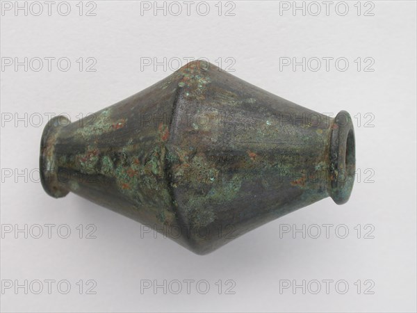 Biconical Bead, Geometric Period (800–600 BC), Greek, Thessaly, Greece, Bronze, 3.7 × 5.9 × 3.7 cm (1 1/2 × 2 3/8 × 1 1/2 in.)
