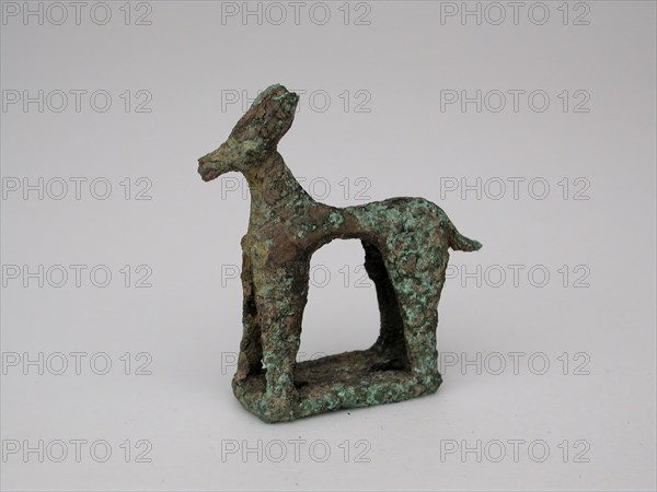Seal with Quadruped, Geometric Period (800–600 BC), Greek, Thessaly, Thessaly, Bronze, 4.1 × 3.8 × 1.3 cm (1 5/8 × 1 1/2 × 1/2 in.)