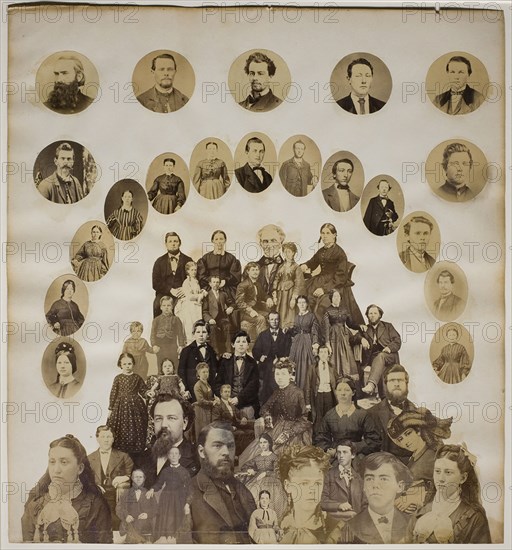 Civil War Collage, c. 1860/70, Maker unknown, Photocollage (albumen prints), 33.4 × 30.7 cm (image/ paper)