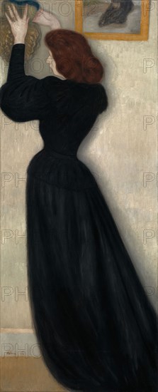 Slender Woman with Vase, 1894, József Rippl-Rónai, Hungarian, 1861–1927, Oil on canvas, 186 × 73 cm (73 1/4 × 28 3/4 in.)