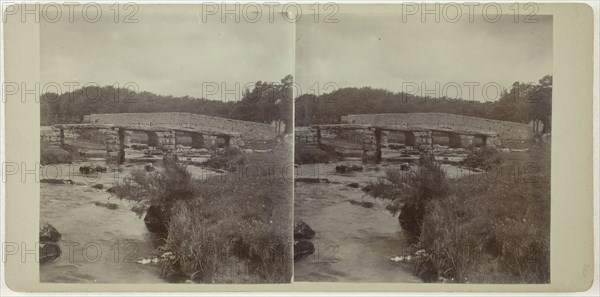 Untitled (Pass Bridge), 1860s, Albumen print, stereo, 8.2 × 7.7 cm (each image), 8.7 × 17.8 cm (card)