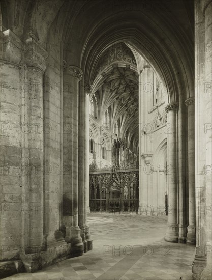 Ely Cathedral: Octagon from South Aisle, c. 1891, Frederick H. Evans, English, 1853–1943, England, Lantern slide, 8.2 × 8.2 cm