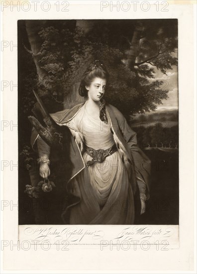 Margaret, Countess of Carlisle, May 10, 1773, James Watson (Irish, c. 1740-1790), after Sir Joshua Reynolds (English, 1723-1792), Ireland, Mezzotint with engraving in black on ivory laid paper, 452 x 353 mm (image), 501 x 354 mm (plate), 583 x 419 mm (sheet)