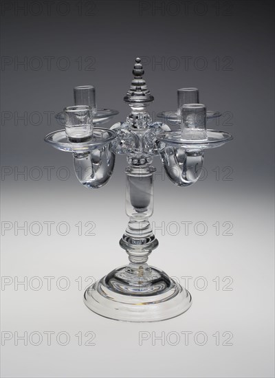 Candelabra, 1700/20, England, Glass, 34.9 × 25.4 × 25.4 cm (13 3/4 × 10 × 10 in.)