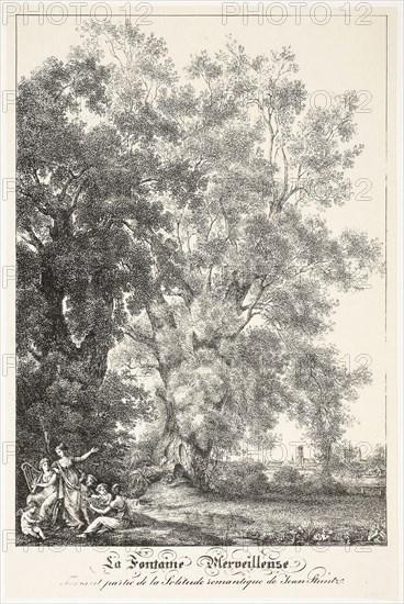 The Wondrous Fountain, 1810, Johann Baptist Stuntz, Swiss, 1753-1836, Switzerland, Lithograph in black on ivory wove paper, 402 x 282 mm (image), 448 x 298 mm (sheet)