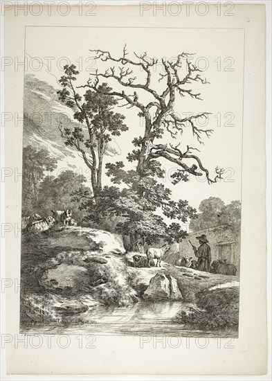 Plate 23 of 38 from Oeuvres de J. B. Huet, 1796–99, Jean Baptiste Huet, French, 1745-1811, France, Etching on paper, 480 × 350 mm